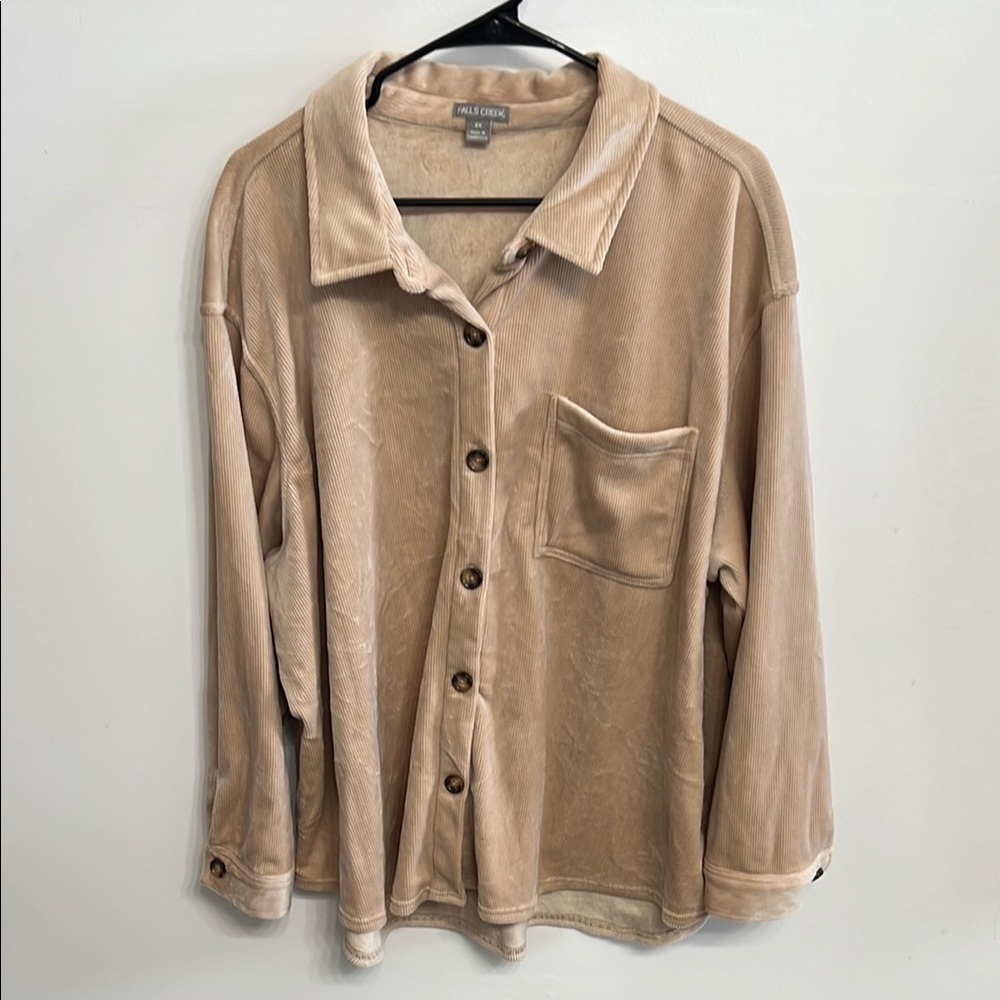Falls Creek Beige Corduroy Shirt